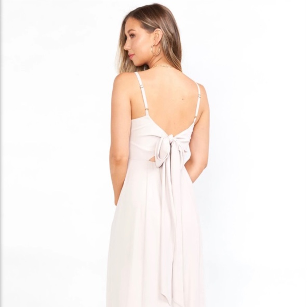 Lauren Tie Maxi Dress- Show Me The Ring Crisp